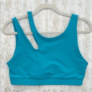 BECCA Teal Asymmetric Sports Bra